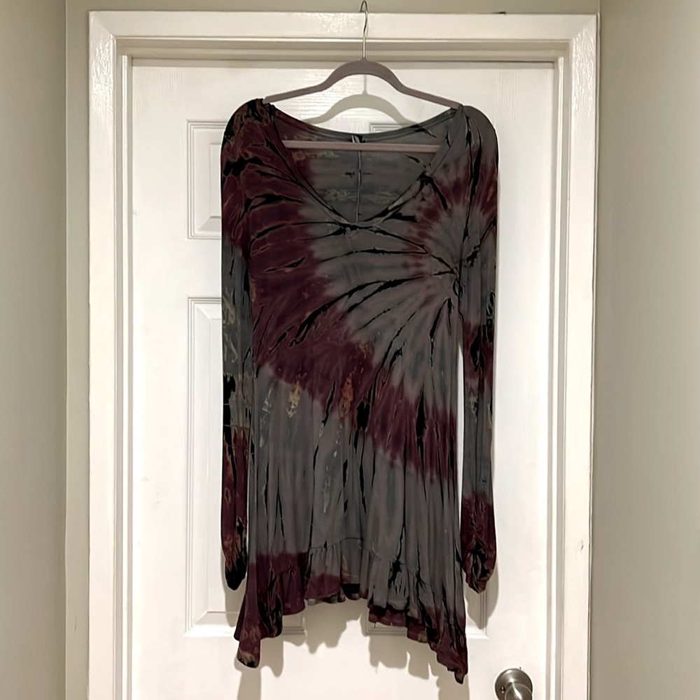 Tie Dye long sleeve dress